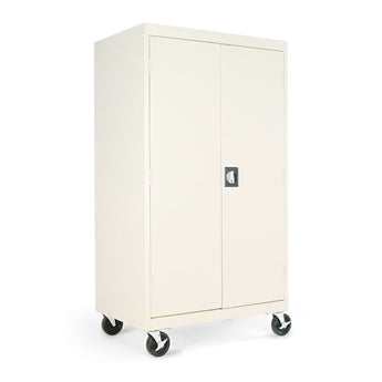 ALERA Assembled Mobile Storage Cabinet, with Adjustable Shelves 36w x 24d x 66h, Putty