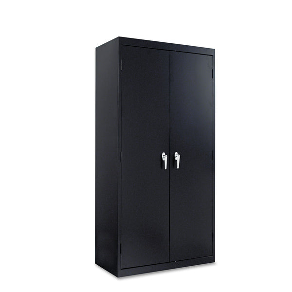 ALERA Assembled 72" High Heavy-Duty Welded Storage Cabinet, Four Adjustable Shelves, 36w x 18d, Black