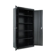 ALERA Assembled 72" High Heavy-Duty Welded Storage Cabinet, Four Adjustable Shelves, 36w x 18d, Black
