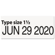Trodat® Rubber Date Stamp, Conventional, Type Size: 1 1/2, Impression Height: 0.16", Four Bands