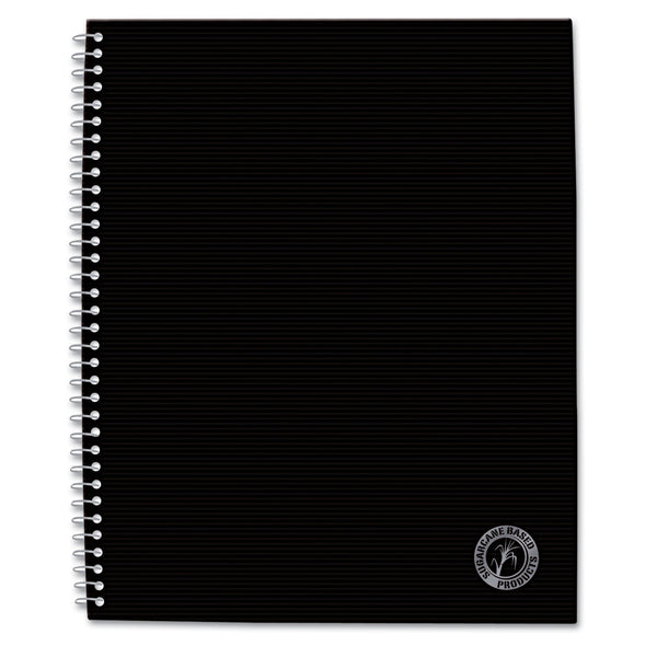 Deluxe Sugarcane Based Notebooks, Coated Bagasse Cover, 1-Subject, Medium/College Rule, Black Cover, (100) 11 x 8.5 Sheets Flipcost Flipcost