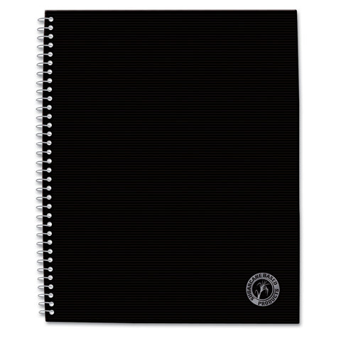 Deluxe Sugarcane Based Notebooks, Coated Bagasse Cover, 1-Subject, Medium/College Rule, Black Cover, (100) 11 x 8.5 Sheets Flipcost Flipcost
