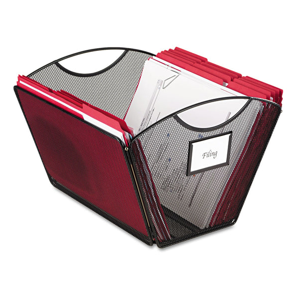 SAFCO PRODUCTS Onyx Mesh Desktop Tub File, Letter Files, 12.5" x 13.75" x 9.5", Black