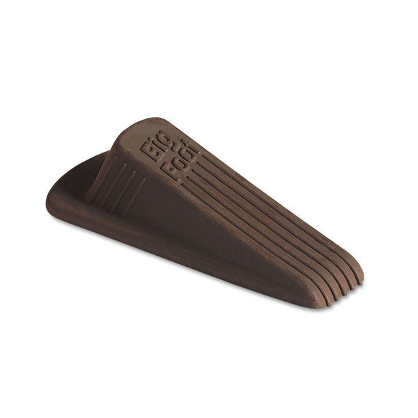 MASTER CASTER COMPANY Big Foot Doorstop, No Slip Rubber Wedge, 2.25w x 4.75d x 1.25h, Brown, 2/Pack