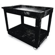 RUBBERMAID COMMERCIAL PROD. Service/Utility Carts, Plastic, 2 Shelves, 500 lb Capacity, 24" x 40" x 31.25", Black