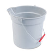 RUBBERMAID COMMERCIAL PROD. 10 Quart Plastic Utility Pail, Plastic, Gray, 10.5" dia