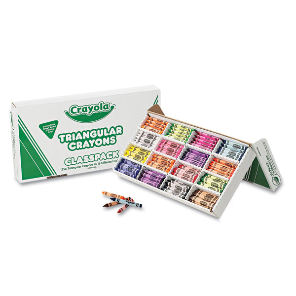 BINNEY & SMITH / CRAYOLA Classpack Triangular Crayons, 16 Colors, 256/Carton
