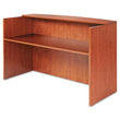 ALERA Alera Valencia Series Reception Desk with Transaction Counter, 71" x 35.5" x 29.5" to 42.5", Medium Cherry