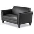 ALERA Alera Reception Lounge Furniture, Loveseat, 55.5w x 31.5d x 33.07h, Black