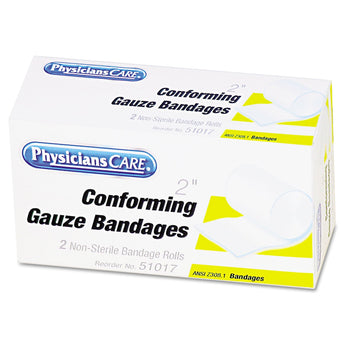 PhysiciansCare® by First Aid Only® First Aid Conforming Gauze Bandage, Non-Steriile, 2