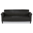 ALERA Alera Reception Lounge Furniture, 3-Cushion Sofa, 77w x 31.5d x 32h, Black