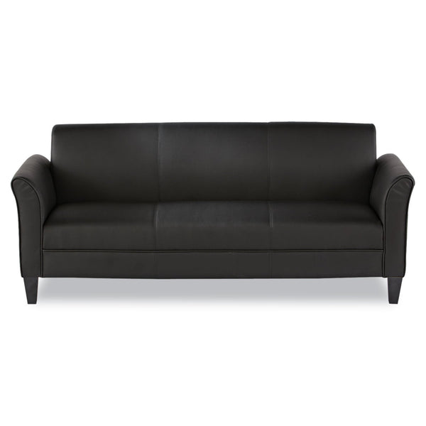 ALERA Alera Reception Lounge Furniture, 3-Cushion Sofa, 77w x 31.5d x 32h, Black