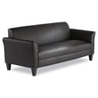 ALERA Alera Reception Lounge Furniture, 3-Cushion Sofa, 77w x 31.5d x 32h, Black