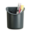 UNIVERSAL OFFICE PRODUCTS Recycled Plastic Cubicle Pencil Cup, 4.25 x 2.5 x 5, Wall Mount, Charcoal