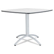 ICEBERG ENTERPRISES CafeWorks Cafe-Height Table, Square, 36" x 36" x 30", Gray/Silver