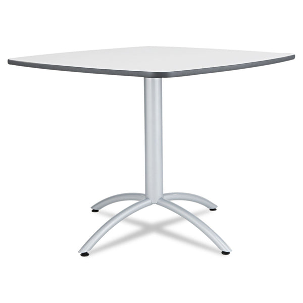 ICEBERG ENTERPRISES CafeWorks Cafe-Height Table, Square, 36" x 36" x 30", Gray/Silver