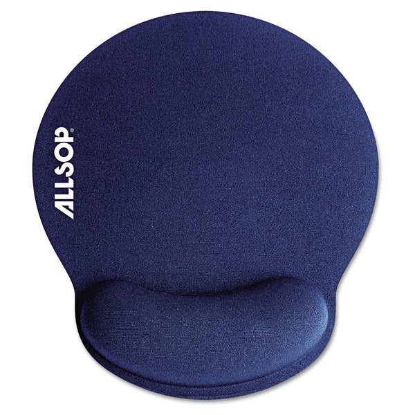 ALLSOP, INC. MousePad Pro Memory Foam Mouse Pad with Wrist Rest, 9 x 10, Blue