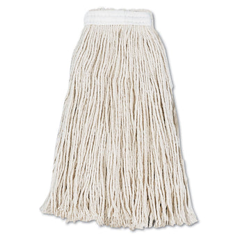 BOARDWALK Cut-End Wet Mop Head, Cotton, #16, White, 12/Carton