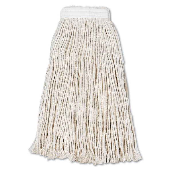 BOARDWALK Cut-End Wet Mop Head, Cotton, #16, White, 12/Carton