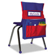 Carson-Dellosa Education Chairback Buddy Pocket Chart, 7 Pockets, 15 x 19, Blue/Red