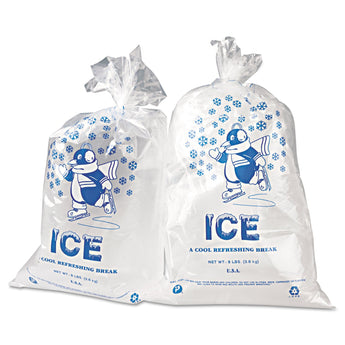 INTEGRATED BAGGING SYSTEMS Ice Bags, 1.5 mil, 11