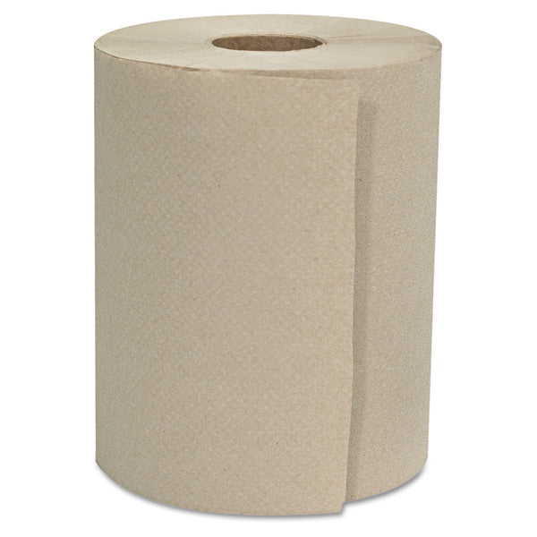 GEN Hardwound Roll Towels, 1-Ply, 8" x 600 ft, Natural, 12 Rolls/Carton