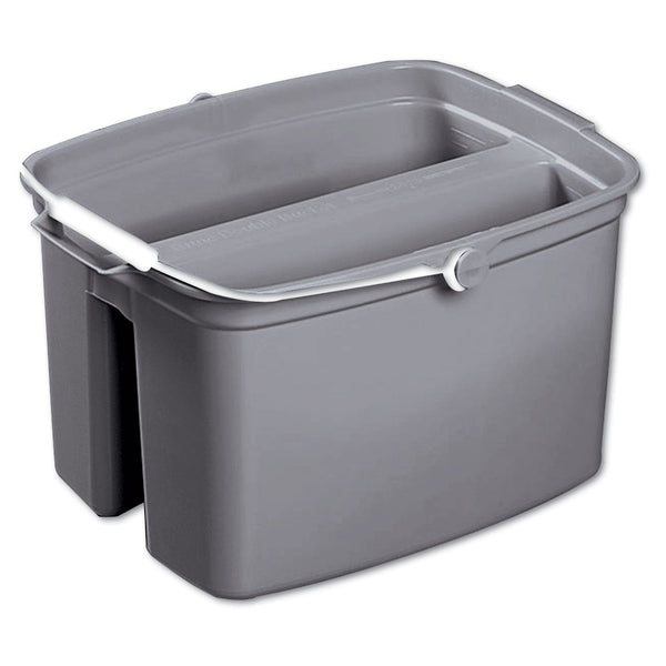 RUBBERMAID COMMERCIAL PROD. Double Utility Pail, 17 qt, Plastic, Gray