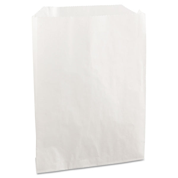 BAGCRAFT Grease-Resistant Single-Serve Bags, 6" x 7.25", White, 2,000/Carton