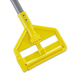 RUBBERMAID COMMERCIAL PROD. Invader Fiberglass Side-Gate Wet-Mop Handle, 1" dia x 60", Gray/Yellow