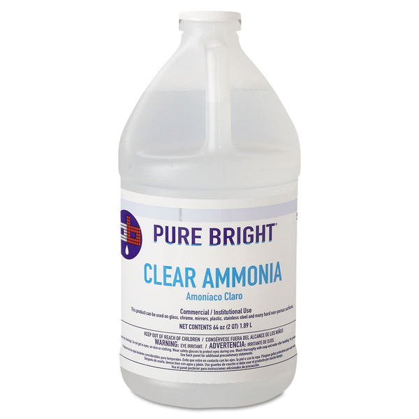 KIK INTERNATIONAL Clear Ammonia, 64 oz Bottle, 8/Carton