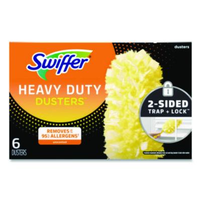 Heavy Duty Dusters Refill, Dust Lock Fiber, Yellow, 6/Box, 4 Boxes/Carton