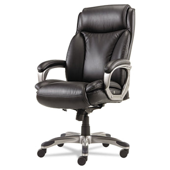 ALERA Alera Veon Series Executive High-Back Bonded Leather Chair, Supports Up to 275 lb, Black Seat/Back, Graphite Base