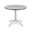 ICEBERG ENTERPRISES CafeWorks Table, Cafe-Height, Round, 36" x 30", Gray/Silver