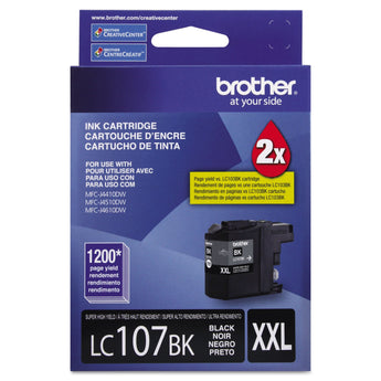 BROTHER INTL. CORP. LC107BK Innobella Super High-Yield Ink, 1,200 Page-Yield, Black