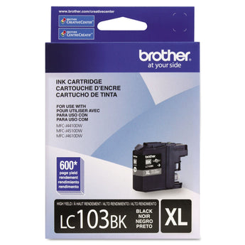 BROTHER INTL. CORP. LC103BK Innobella High-Yield Ink, 600 Page-Yield, Black