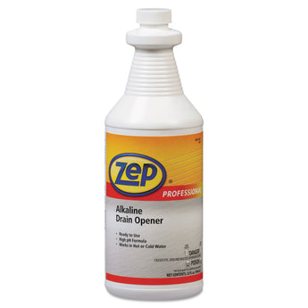ZEP INC. Alkaline Drain Opener Quart Bottle, 12/Carton