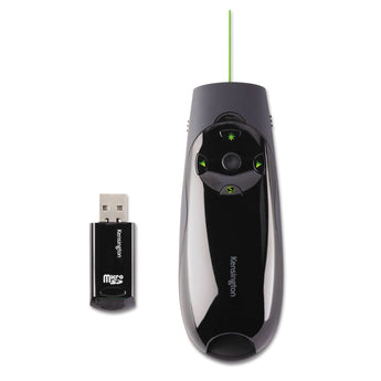 ACCO BRANDS, INC. Presenter Expert Wireless Cursor Control with Green Laser, Class 2, 150 ft Range, Black