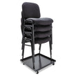 ALERA Stacking Chair Dolly, Metal, 320 lb Capacity, 22.44" x 22.44" x 3.93", Black