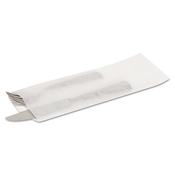 BAGCRAFT Silverware Bags, 2.25" x 10", White, 2,000/Carton