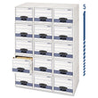 FELLOWES MFG. CO. STOR/DRAWER STEEL PLUS Extra Space-Savings Storage Drawers, 10.5" x 25.25" x 5.25", White/Blue, 12/Carton