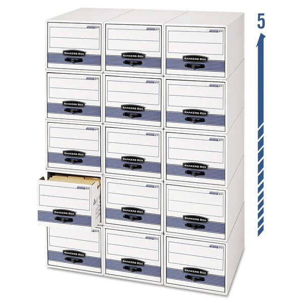 FELLOWES MFG. CO. STOR/DRAWER STEEL PLUS Extra Space-Savings Storage Drawers, 10.5" x 25.25" x 5.25", White/Blue, 12/Carton