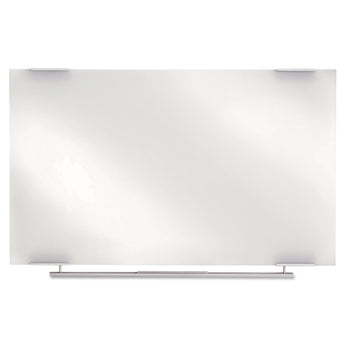 ICEBERG ENTERPRISES Clarity Glass Dry Erase Board with Aluminum Trim, 48 x 36, White Surface