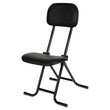ALERA Alera IL Series Height-Adjustable Folding Stool, Supports Up to 300 lb, 27.5" Seat Height, Black