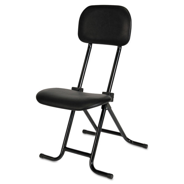 ALERA Alera IL Series Height-Adjustable Folding Stool, Supports Up to 300 lb, 27.5" Seat Height, Black