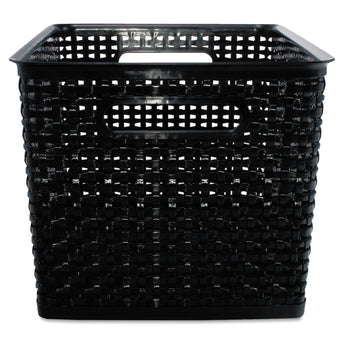 ADVANTUS CORPORATION Weave Bins, 13.88 x 10.5 x 8.75, Black, 2/Pack