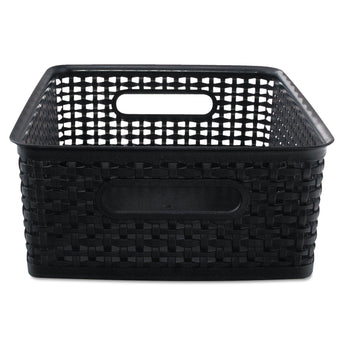 ADVANTUS CORPORATION Weave Bins, 14.25 x 10.25 x 4.75, Black, 2/Pack