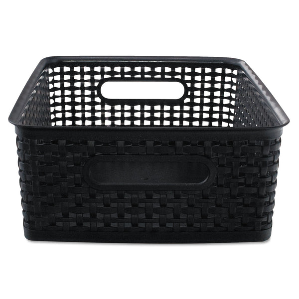 ADVANTUS CORPORATION Weave Bins, 14.25 x 10.25 x 4.75, Black, 2/Pack