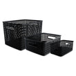 ADVANTUS CORPORATION Weave Bins, 13.63 x 10.75 x 9, Black, 3/Pack