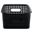 ADVANTUS CORPORATION Weave Bins, 9.88 x 7.38 x 4, Black, 3/Pack