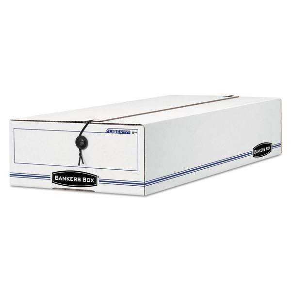 FELLOWES MFG. CO. LIBERTY Check and Form Boxes, 9.25" x 15" x 4.25", White/Blue, 12/Carton